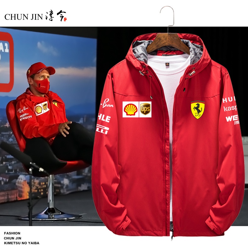 F1 ferrari navy jacket casual long sleeve windproof jacket jacket gp racing coat