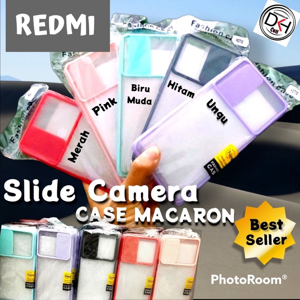 CASE กล้องสไลด์ MACAROON WINDOW SLIDING XIAOMI 8A PRO 9 9A 9i 9C 9T 10A POWER HARD CASE CASING