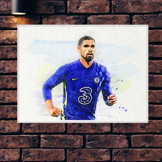 โปสเตอร์ ผ้าแคนวาส รูเบน ลอฟตัส-ชีค เชลซี Ruben Loftus-Cheek Chelsea ภาพวาด ศิลปะ นักบอล นักฟุตบอล