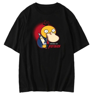 Spoof Duck Creative Printed TShirt 180g Cotton Round Neck Short Sleeve (M-3XL)  Pokémon Anime Teeเสื้อยืด เสื้อยืดสีพื้น