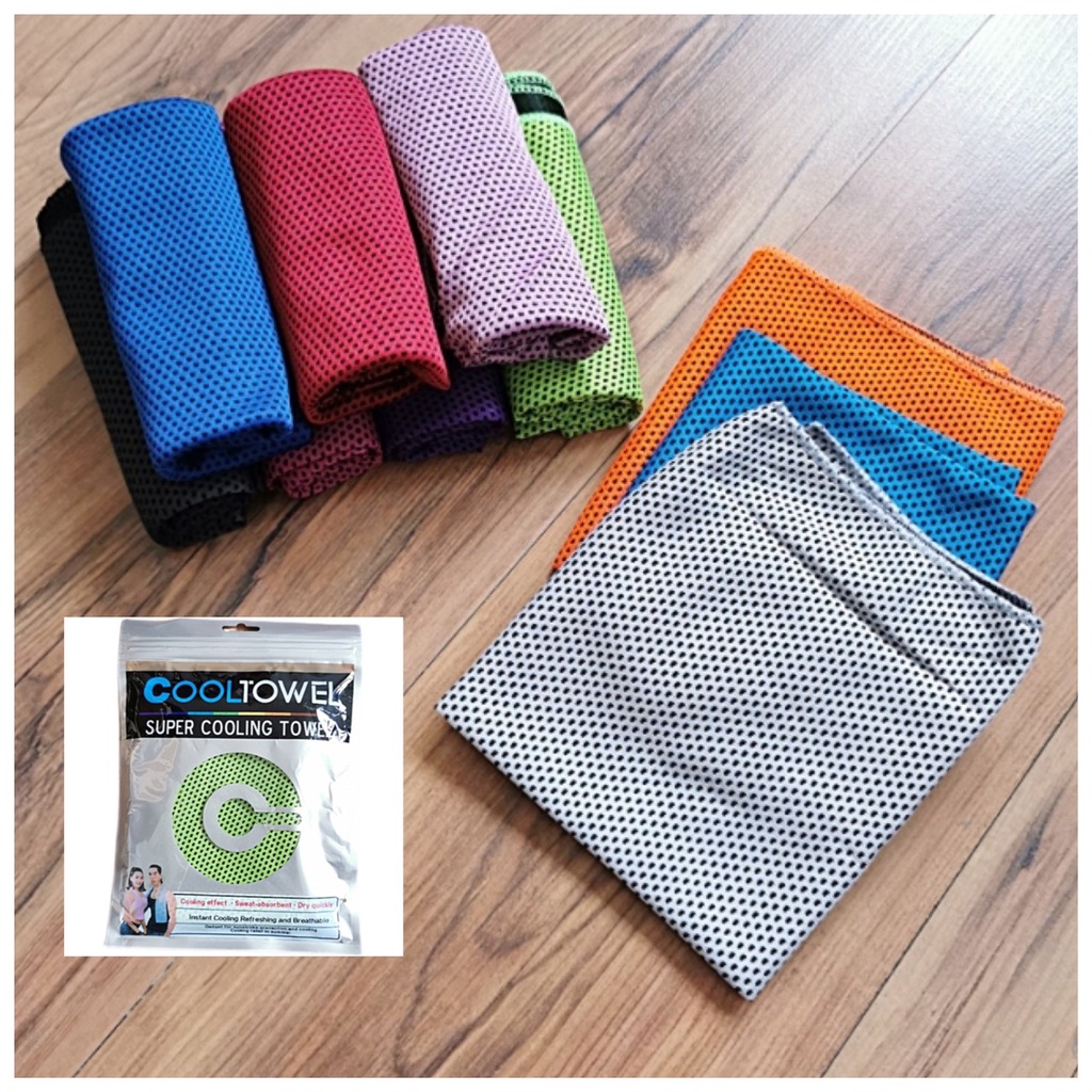 ผ้าเย็น ผ้าซับเหงื่อ ลดอุณหภูมิ ผ้าขนหนู UltraLight 30x100 ซม. พกพา น้ำหนักเบา ผ้าเช็ดผม ออกกำลังกาย ซับน้ำได้ดี