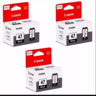 ตลับหมึก Canon INK PG-47 Black (สีดำ) ของแท้**บรรจุกล่อง**จำนวน 3 กล่อง