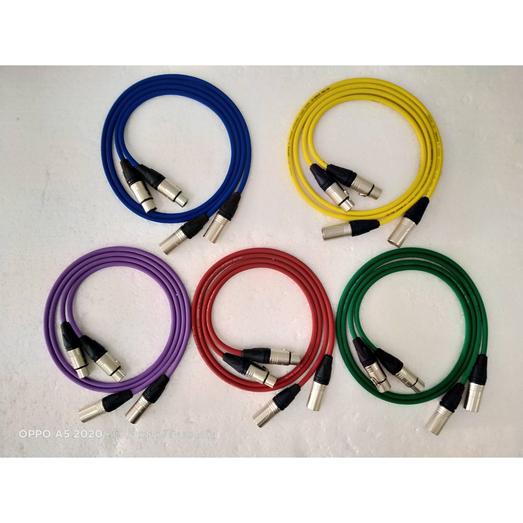 XLR to XLR Neutrik Balance สายสัญญาณ SOMMER ขนาด 2x0.22 mm2  ขนาด 70cm,1m.1.5m.2m. *สายสำเร็จพร้อมใช้
