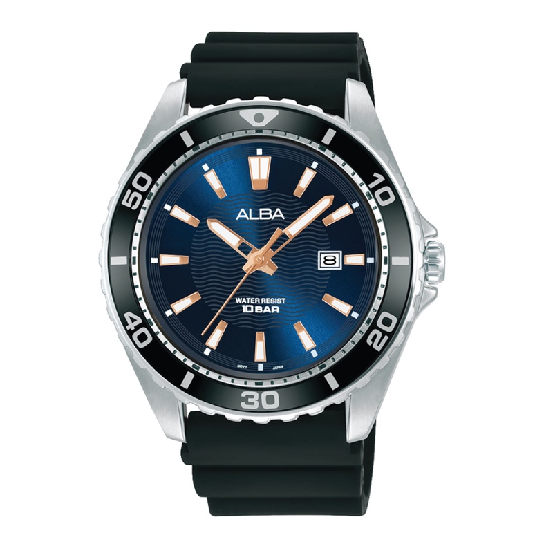 นาฬิกา ALBA รุ่น AG8L31X ทรงดำน้ำ หน้าน้ำเงิน สายยาง