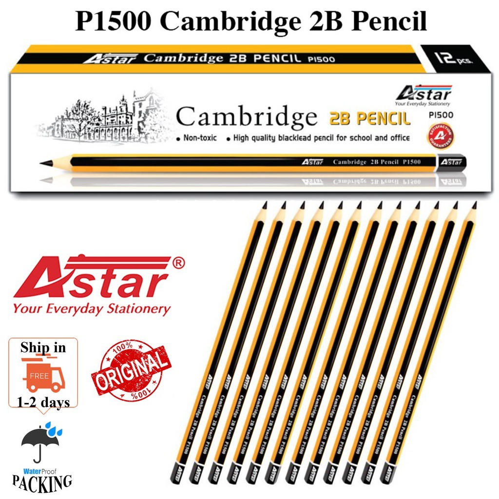 Astar 2B Exam &amp; Writing pencil Cambridge P1500 12 ชิ้น / กล่อง