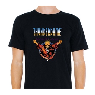 [S-5XL] เสื้อยืดแขนสั้น พิมพ์ลาย THUNDERDOME Hardcore Techno และ Gabber สีดํา สไตล์คลาสสิก สําหรับผู้ชาย