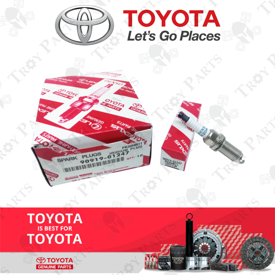 หัวเทียนโตโยต้าอิริเดียม 90919-01247 Alphard Vellfire Estima GSR50 Lexus RX350 3.5 V6 (FK20HR11)