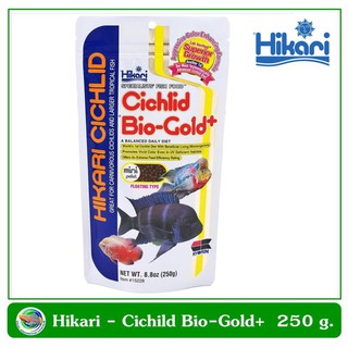 Hikari  อาหารปลาหมอสี ชนิดลอยน้ำ Cichlid Bio-Gold+ 250 g.