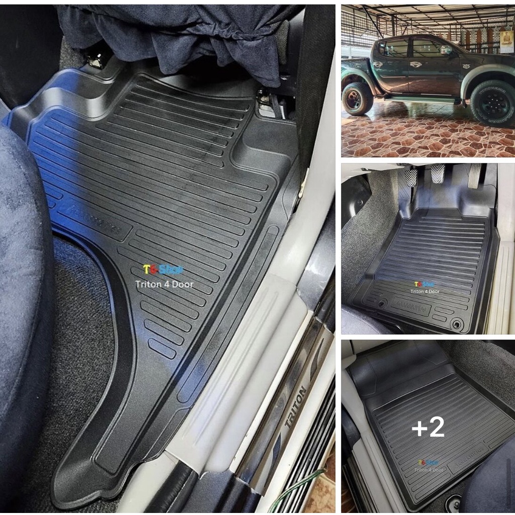>สำหรับรุ่นเบาะคนขับธรรมดาปรับมือหมุน< ผ้ายางปูพื้นรถยนต์ ถาดยางปูพื้น พรมปูพื้นรถ TRITON 4DOOR ปี 2005-2014 - รูปที่ 5