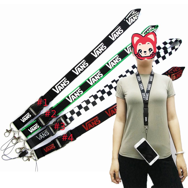 Vans lanyards สายคล้องคอแฟชั่นที่ถอดออกได้สำหรับผู้ถือแท็กหมายเลขโทรศัพท์มือถือกล้อง Airpods