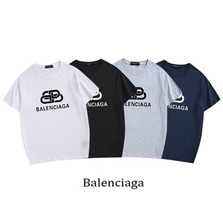 2023 เสื้อยืดแขนสั้น ผ้าฝ้าย พิมพ์ลายตัวอักษร BALENC&amp;GA พลัสไซซ์ สําหรับผู้ชาย และผู้หญิง