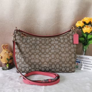 COACH F58284 EAST/WEST CELESTE CONVERTIBLE HOBO IN OUTLINE SIGNATURE
COLOR: IMITATION GOLD/KHAKI STRAWBERRY