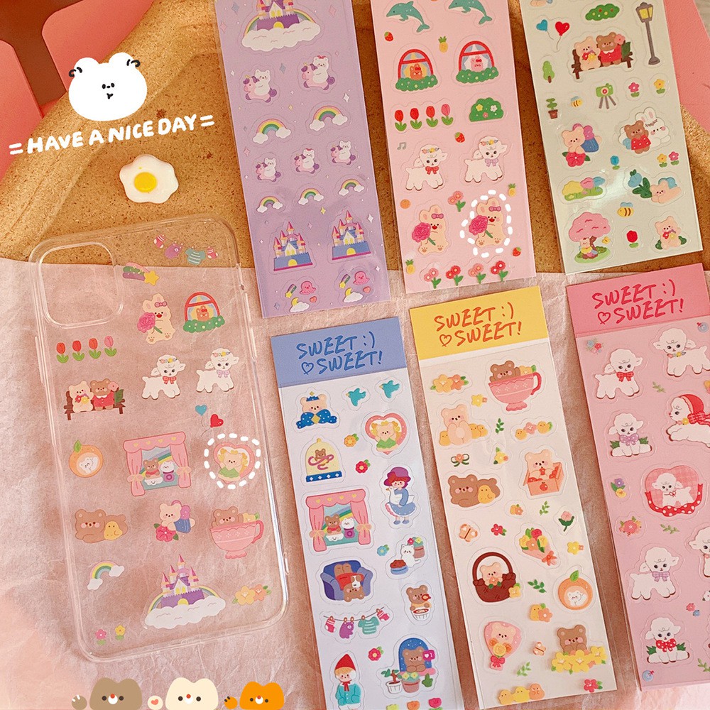 Sticker สติ๊กเกอร์PVCกันน้ำ ไดคัทDIY พร้อมส่ง!!STICKER ขนาด5*18cm