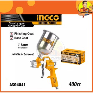 INGCO กาพ่นสี กาพ่นสีรถยนต์ เครื่องพ่นสี กาบน # ASG4041 ขนาด 400 cc