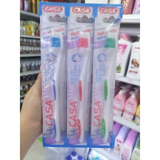 ( 1 ชิ้น) CASA แปรงสีฟัน คาซ่า High Qulity Toothbrush แปรงสีฟัน สำหรับ ผู้ใหญ่ หรือ แปรงสีฟันเด็ก