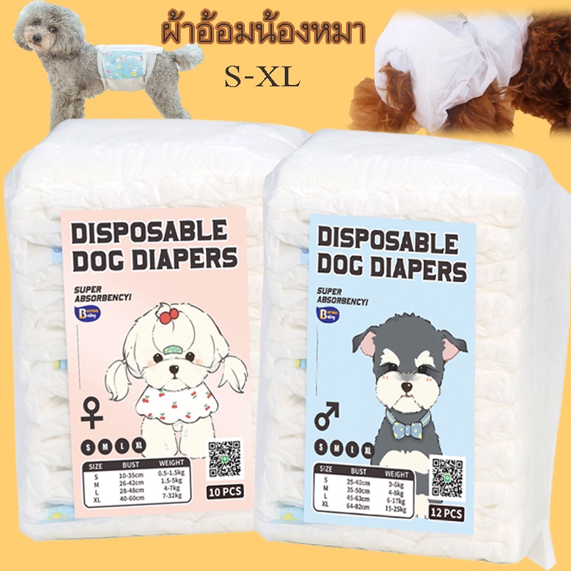 พร้อมส่ง ผ้าอ้อมสัตว์เลี้ยง แพมเพิสสุนัข ตัวเมีย สำหรับสุนัขและแมว ผ้าอ้อมน้องหมา ผ้าอนามัยสุนัขนัข ให้น้องหมาง่ายขึ้น
