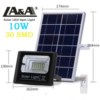 LA&amp;A10W Luna สปอตไลท์ LED Spotlight Solar Spot Light 2018 โคมไฟLEDสปอตไลท์โซล่าเซลล์ 10W