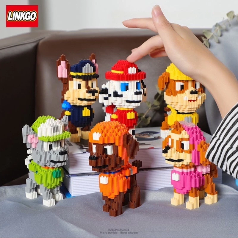 นตัวต่อ Linkgo หมา ไรเดอร์ สุนัข ฮีโร่ เฟือง ครบ6แบบ พร้อมส่ง