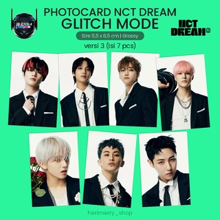 (ISI 7 ชิ้น) โฟโต้การ์ด NCT Dream GLITCH MODE - Kpop การ์ดรูปภาพ Unofficial Jaemin Jeno Mark Haechan Sogang Renjun Chenle