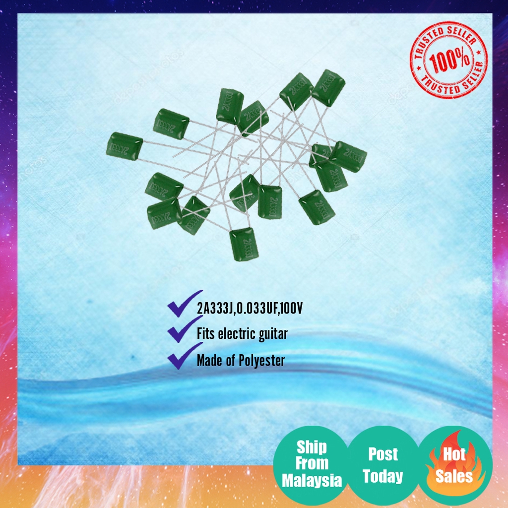 ตัวเก็บประจุโพลีเอสเตอร์ 2A333J กีตาร์ IC Tone Condenser 10PC