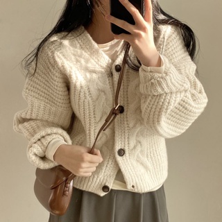 &lt;INSTOCK&gt; Lelah Cardigan คาร์ดิแกนไหมพรม OVERSIZE