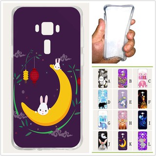 เคสสำหรับ Asus Zenfone 3 5.5 ZE 552kl Moon Rabbit Soft เคสซิลิโคน