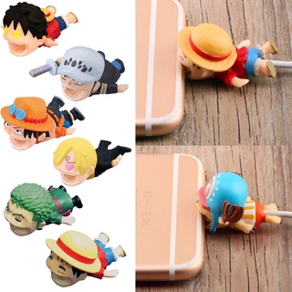 ตัวถนอมสายชาร์จ USB ซิลิโคน ลายการ์ตูนอนิเมะ Kawaii