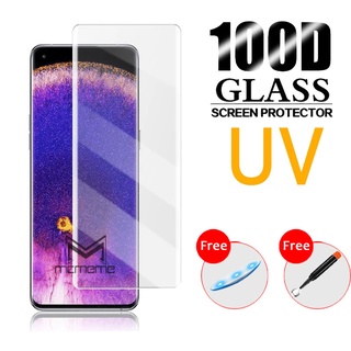 กาว UV กระจกนิรภัย แบบเต็ม สําหรับ OPPO Reno 10 8T Find X5 X6 Pro Realme 11 10 Pro Plus