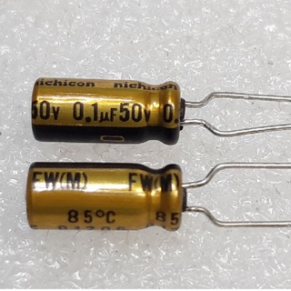 Nichicon FW 0.1uf 50v capacitor ตัวเก็บประจุ คาปาซิเตอร์