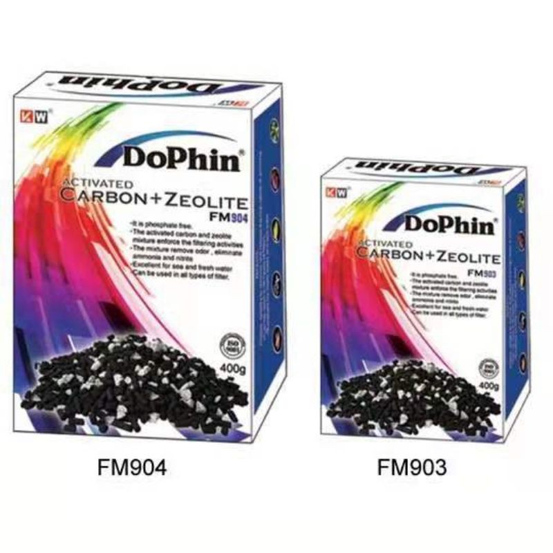 ถ่านกัมมันต์ Dophin+zeolite fm903(200g)/fm904(300g)