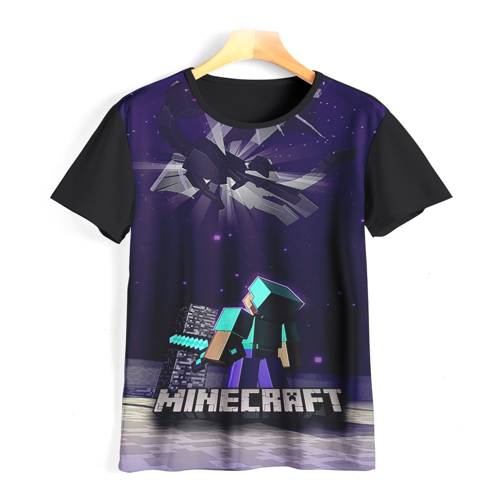 เสื้อยืด Minecraft herobrine kids& 39;s 05100122 เด็ก& 39;ส เสื้อผ้า อายุ 1-12 ปี