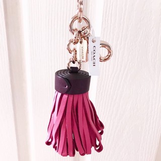 🌟พร้อมส่ง🌟COACH LEATHER TASSEL BAG CHARM