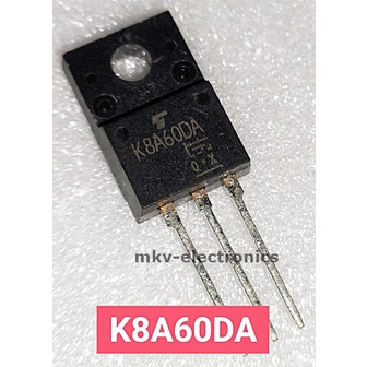 (1ตัว) K8A60DA , K8A60 MOSFET N-Channel 8A 600V TO-220FP (รหัสสินค้า M02801)