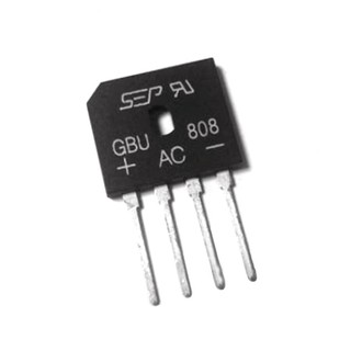 A4001 Diode GBU808 8A 800V 4-Pin Bridge Rectifier  ไดโอด บริดจ์  GBU808 ทนกระแส 8A ทนแรงดัน 800V แบบ 4 ขา