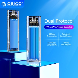 Orico เคส M2 SSD NVME NGFF Dual Protocol USB3.1 GEN2 10Gbps SSD Enclosure สําหรับ NVME PCIE M Key NGFF SATA B&amp;M Key SSD Disk