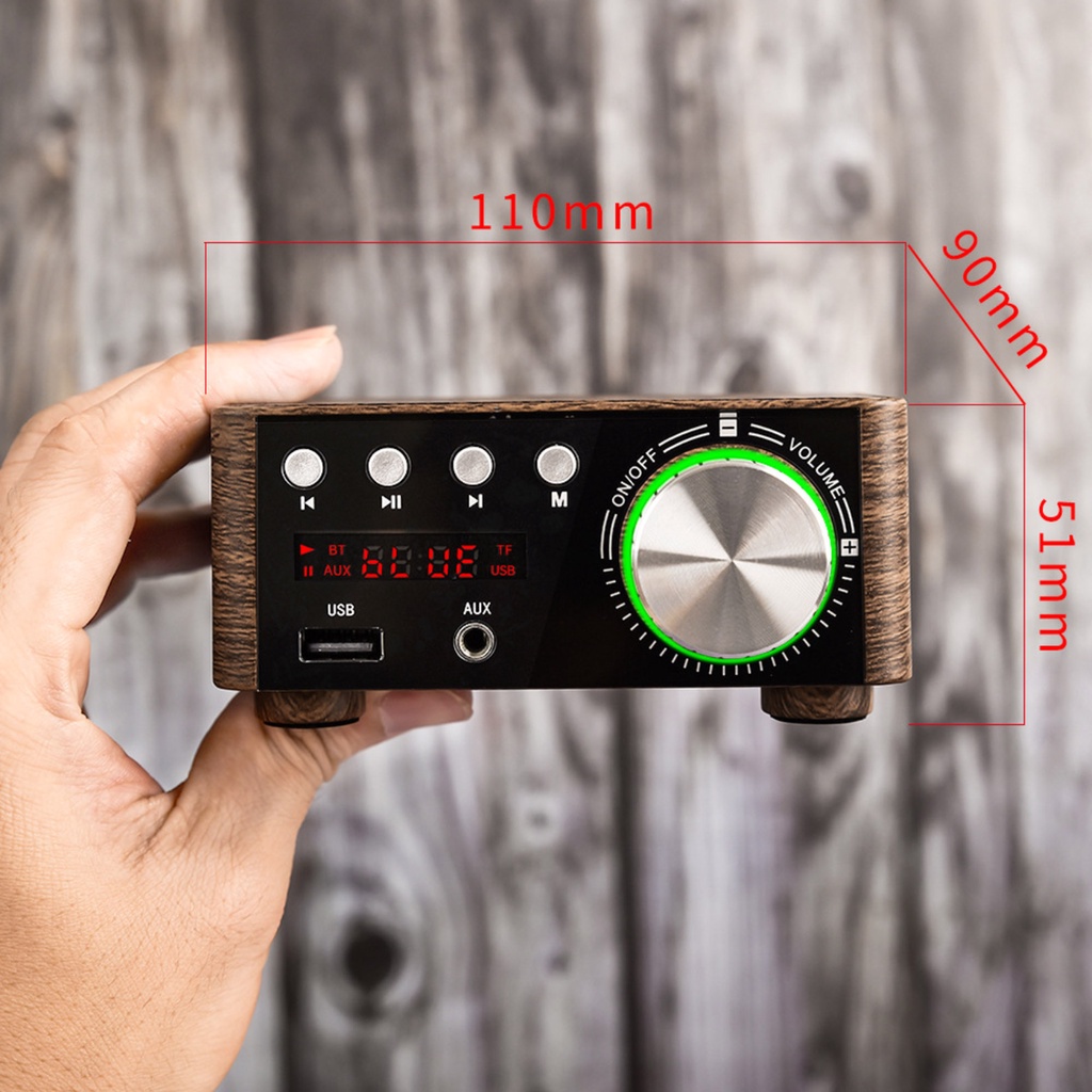 เครื่องขยายเสียงดิจิตอล HiFi บลูทูธ 5.0 Class D Amp 50W * 2 USB TF-Card AUX IN สําหรับรถยนต์