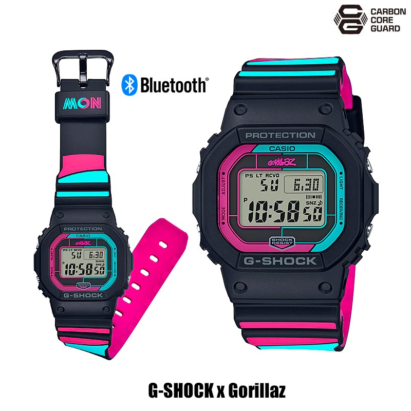 Casio G-Shock Bluetooth นาฬิกาข้อมือผู้ชาย สายเรซิ่น รุ่น Gorillaz Limited ModelGW-B5600GZ,GW-B5600GZ-1 (CMG)