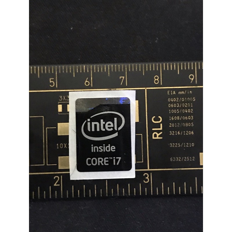 สติ๊กเกอร์โลโก้สีดํา Core i7 4/5th gen ดั้งเดิม