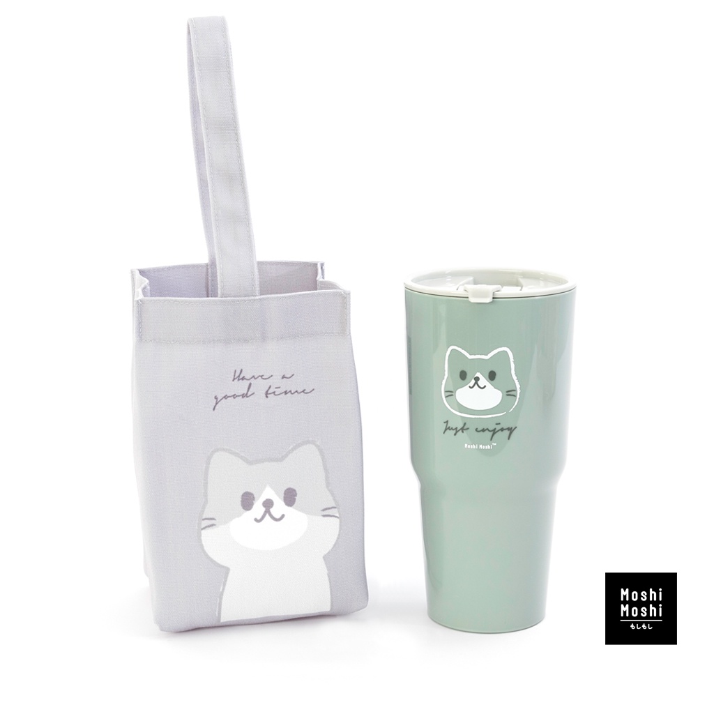Moshi Moshi แก้วน้ำพลาสติกลายน่ารักพร้อมกระเป๋า มีฝาปิด ขนาด 750 ml. รุ่น 7100010416-0421 #6
