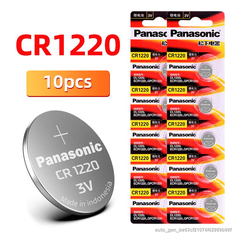Brand New 10pcs Panasonic Cr1220 Coin Cell Button Batteries Dl1220 ...