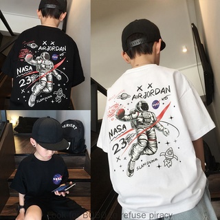 เสื้อยืด พิมพ์ลายการ์ตูนนักบินอวกาศ guochaogang สไตล์ญี่ปุ่น แฟชั่นฤดูร้อน สําหรับเด็กผู้ชาย 2021