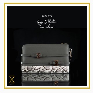 กระเป๋าคลัชท์ Ruchitta - Gigi Clutch Olive : Gray Color