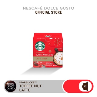 NESCAFE DOLCE GUSTO แคปซูลกาแฟ TOFFEE NUT LATTE แคปซูลกาแฟคั่วบด 12 แคปซูล 1 กล่อง