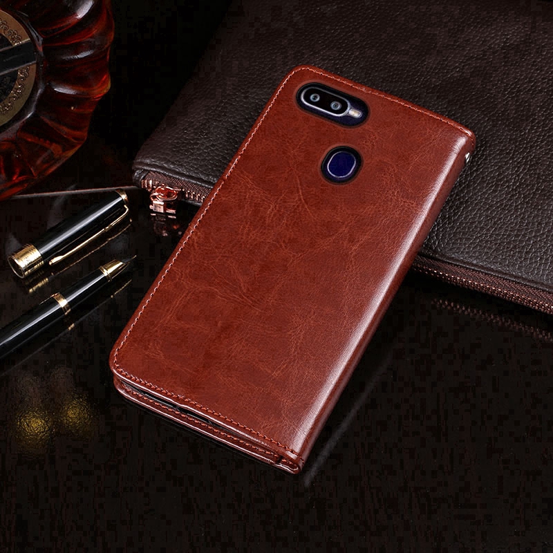 Oppo F9 F9 Pro Slim Magnetic Flip Pu Leather Case Card Holder Stand Shell Cover 6ody