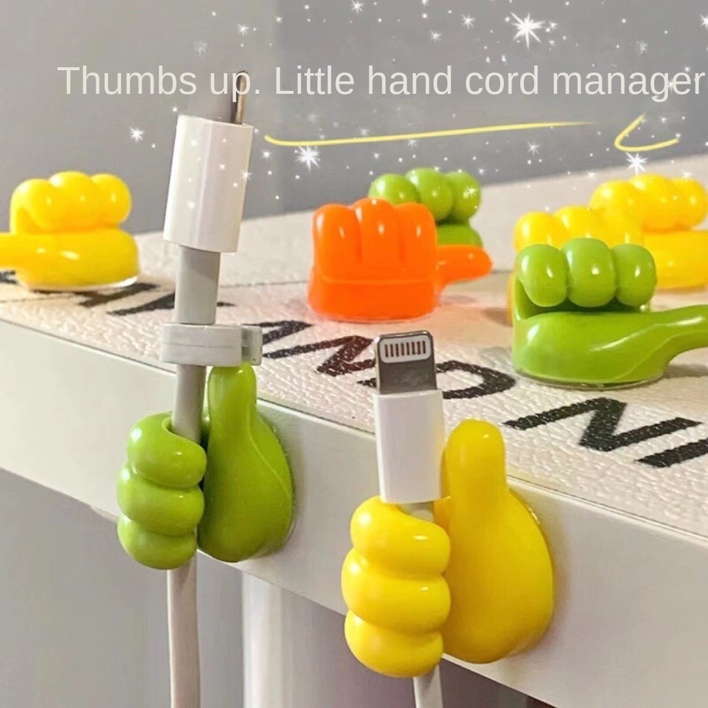 ตะขอนิ้วหัวแม่มือมัลติฟังก์ชั่น Creative การเจาะฟรีเหนียว Wall Data Cable Storage หอพักนักเรียนใช้คลิปไม่ทําเครื่องหมายน่ารัก