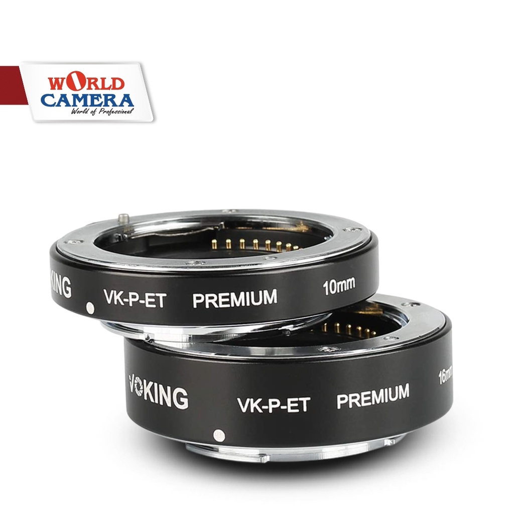 Voking VK-P-ET Black10mm 16mm Metal AF Auto Focus Macro Automatic Extension Tube for Olympus Panason