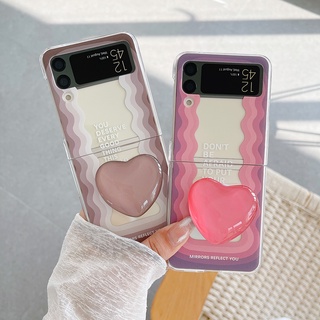 เคสโทรศัพท์มือถือ PC แบบแข็ง ไล่โทนสี พร้อมขาตั้ง สําหรับ Samsung Galaxy Z Flip 5 4 3 2 1 5G Flip5 Z Flip1 2 Flip3 Flip4