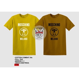 เสื้อยืด แขนสั้น สําหรับผู้ชาย | Moschino | Moschino Milano น้ํายาฆ่าเชื้อโรค | คุณภาพสูง | ผ้าฝ้ายยุค 24