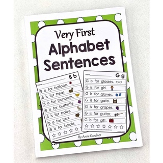 Very First Alphabet Sentences หนังสือเรียน พร้อม แบบฝึกหัด ภาษาอังกฤษ สำหรับเด็ก