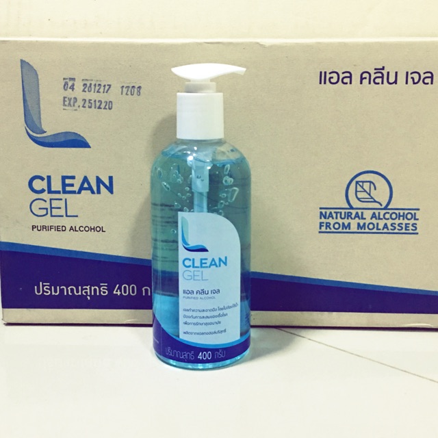 เจลล้างมือ แอลกอฮอล์ L CLEAN GEL ขนาด 400g